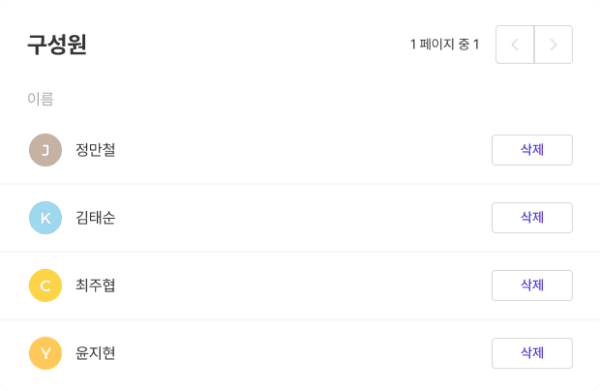 구성원 관리